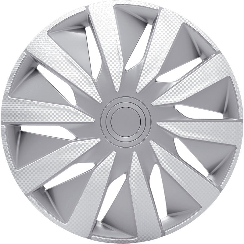 J-Tec, Enjoliveurs, 4 pièces, Lazio 15-tommer argent/aspect carbone
