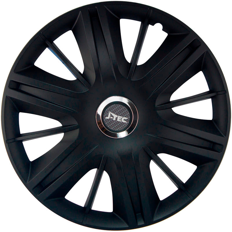 J-Tec, Wheel covers, 4 pcs, Maximus 16-inch black + chrome ring