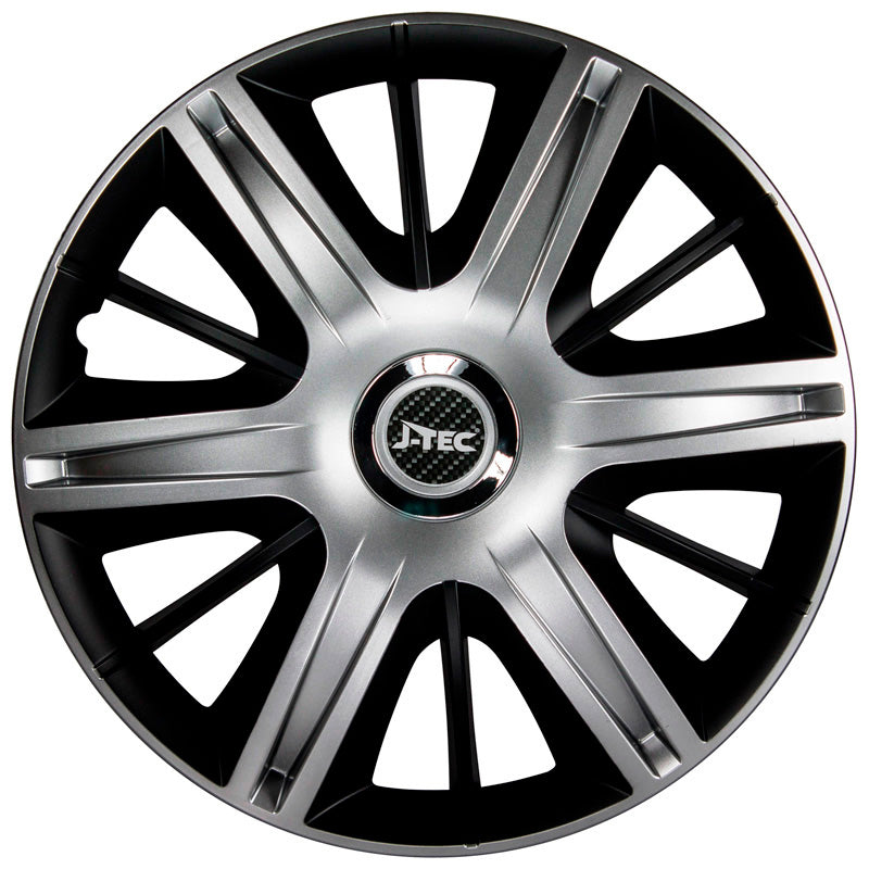 J-Tec, Wheel covers, 4 pcs, Maximus 16-inch silver/black + chrome ring