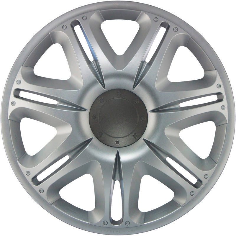 J-Tec, Hubcaps, 4pcs, Nascar 15-inch silver