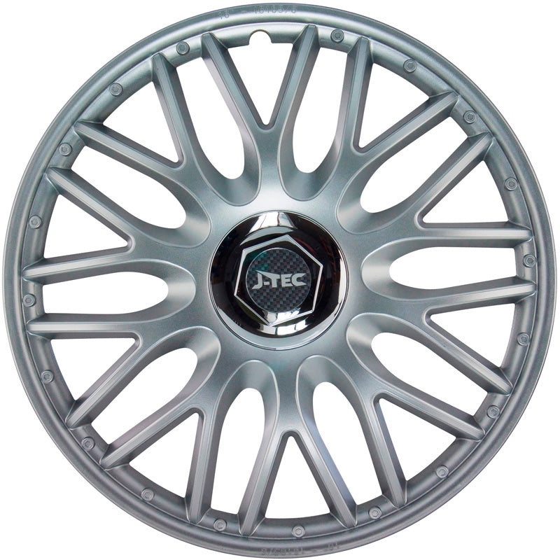 J-Tec, Enjoliveurs de roue, 4 pièces, Orden R 14-tommer argent + anneau chromé
