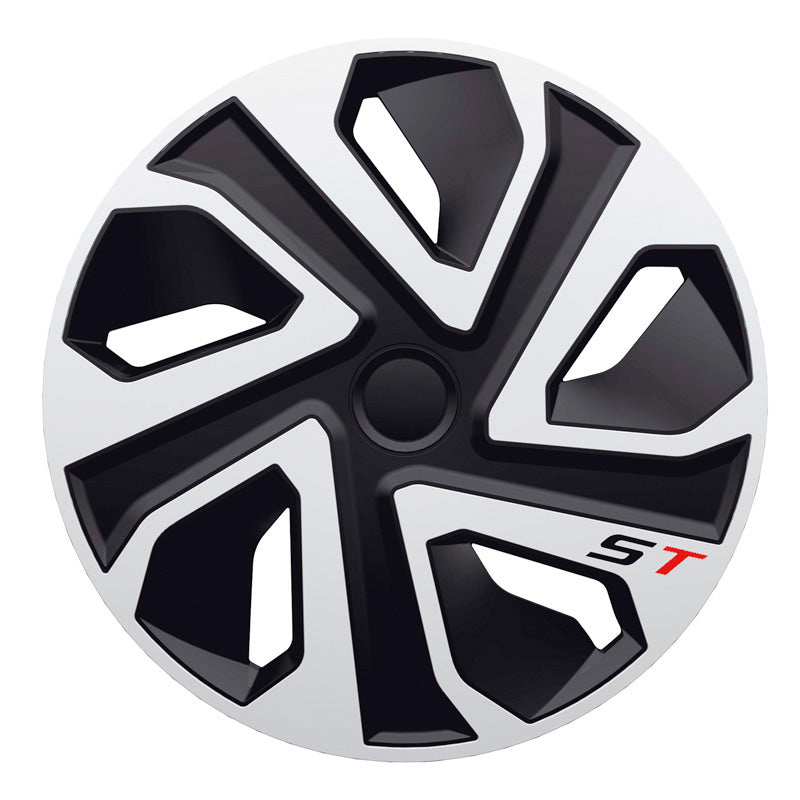 J-Tec, Wheel Covers, 4 pcs, ST 13-inch silver/black