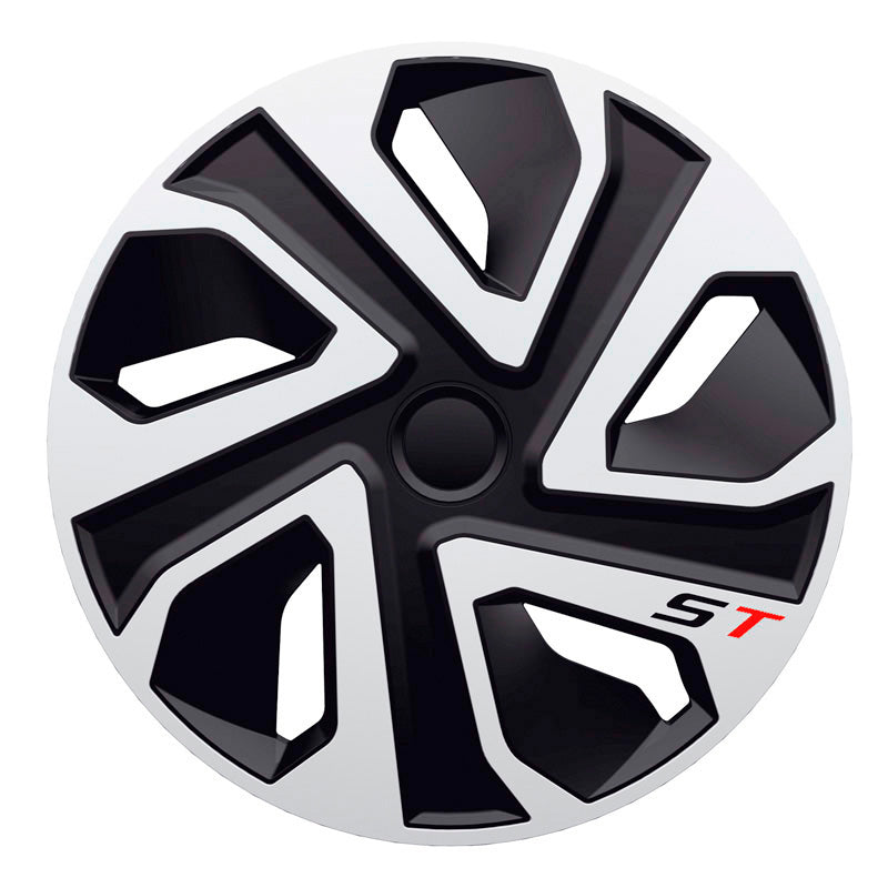 J-Tec, Wheel covers, Silver/Black, 17-inch, set of 4 pcs