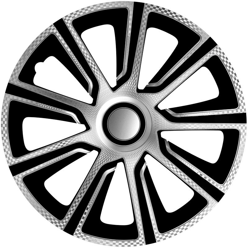 J-Tec, Wheel Covers, 4pcs, Veron 14-inch silver/black/carbon-look