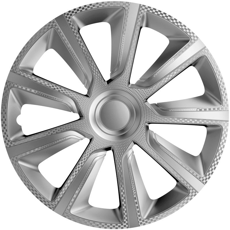 J-Tec, Wheel covers, 4 pcs, Veron 15-inch silver/carbon-look