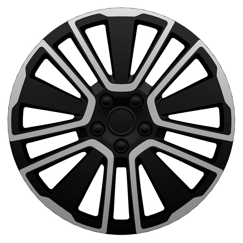 J-Tec, Wheel covers, 4 pcs, Scuba 15-inch silver/black