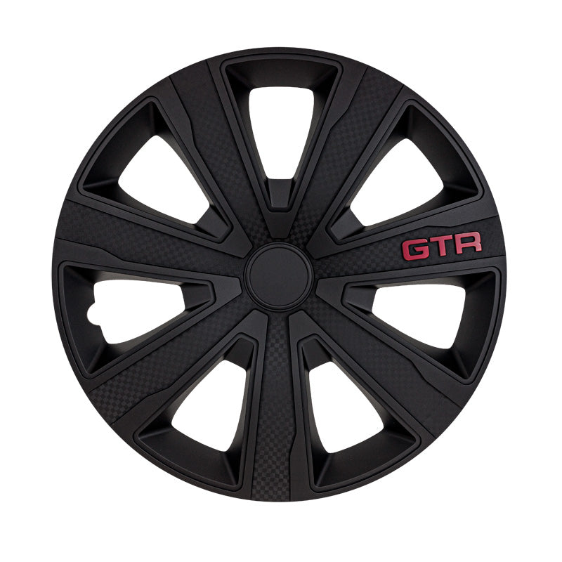 J-Tec, wieldoppen, 4 stuks, GTR Carbon 14-inch black
