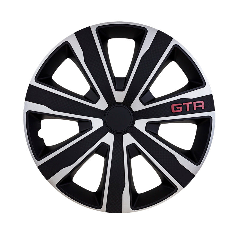 J-Tec, Wheel covers, 4 pcs, GTR Carbon 16-inch silver/black