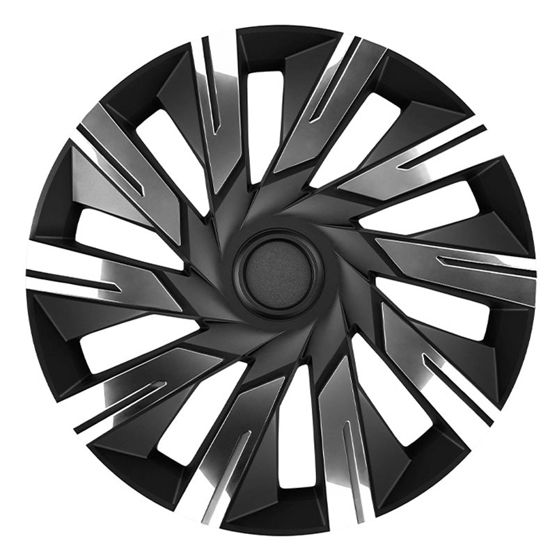 J-Tec, wieldoppen, 4 stuks, Tecna 14-inch chrome/black