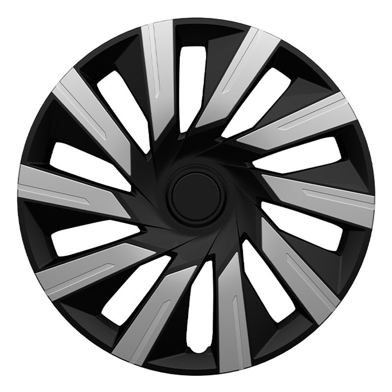 J-Tec, Wheel covers, 4 pcs, Tecna 14-inch silver/black