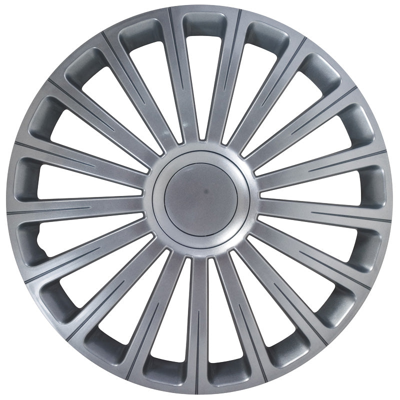 AutoStyle, wieldoppen, 4stuks, Radical 15-inch zilver + chromen ring