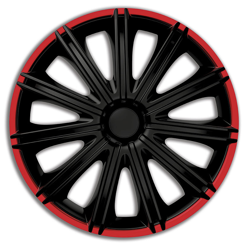 AutoStyle, Wheel Covers, 4pcs, Nero R 13-inch black/red