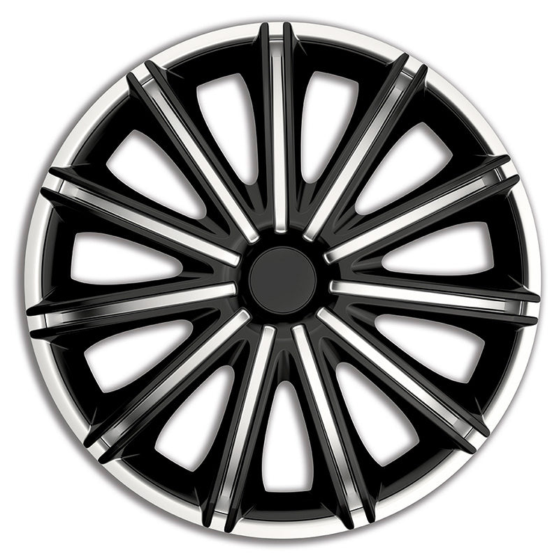 AutoStyle, Wheel trims, 4 pcs, Nero 17-inch silver/black