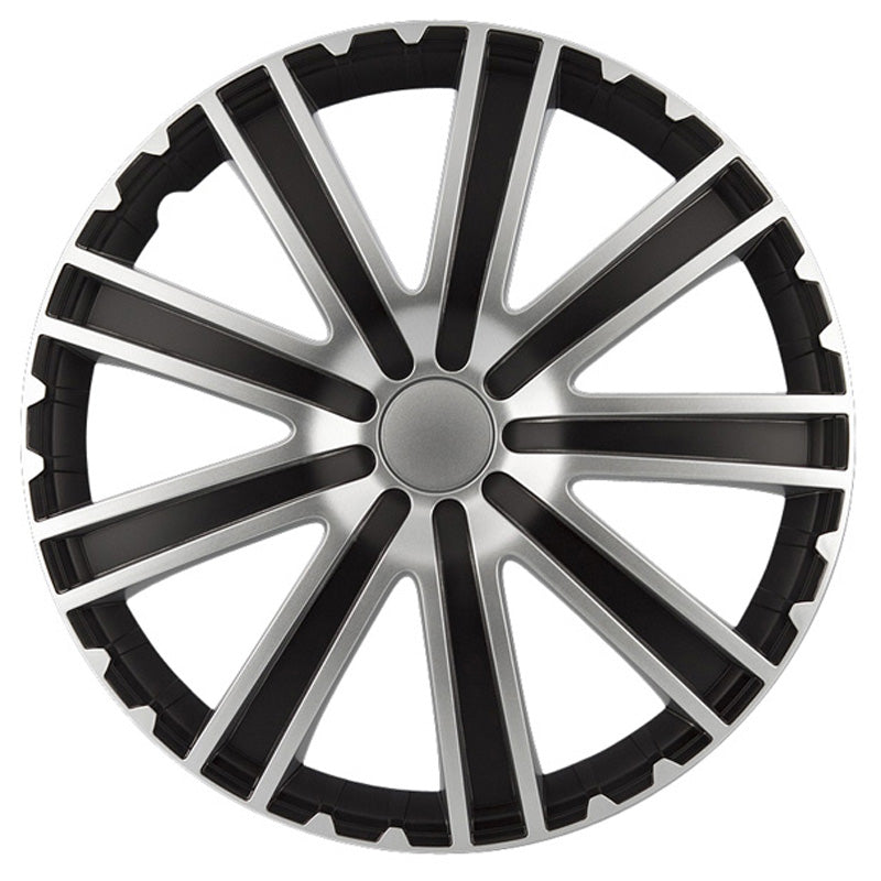 AutoStyle, Wieldoppen, 4 stuks, Toro 13-inch zwart/zilver