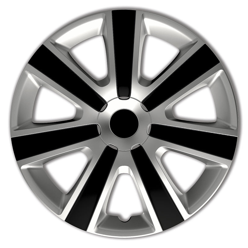 AutoStyle, wieldoppen, 4 stuks, VR 16-inch zilver/zwart