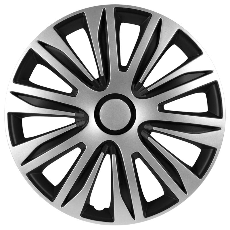 AutoStyle, wieldoppen, 4 stuks, Nardo 15-inch zilver/zwart