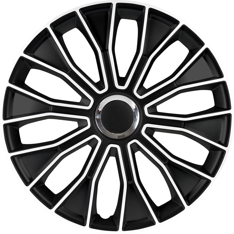 AutoStyle, wieldoppen, 4 stuks, Voltec Pro 13-inch zwart/wit