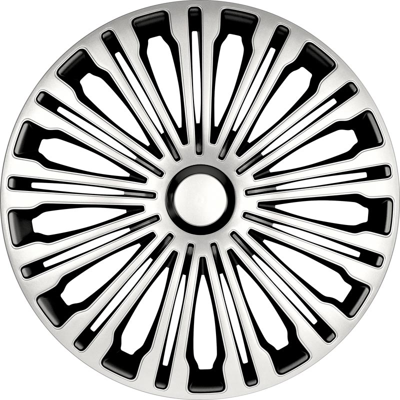 AutoStyle, wieldoppen, 4 stuks, Volante 13-inch zilver/zwart