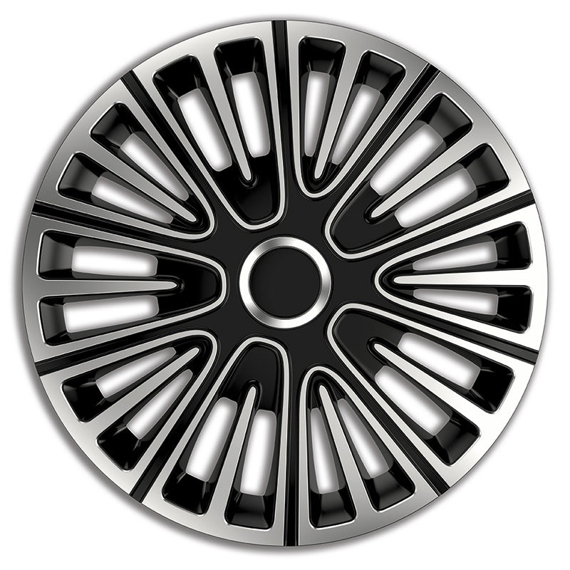 AutoStyle, wieldoppen, 4 stuks, Motion 13-inch zilver/zwart