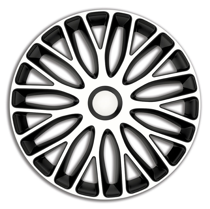 AutoStyle, wieldoppen, 4 stuks, Mugello 14-inch wit/zwart