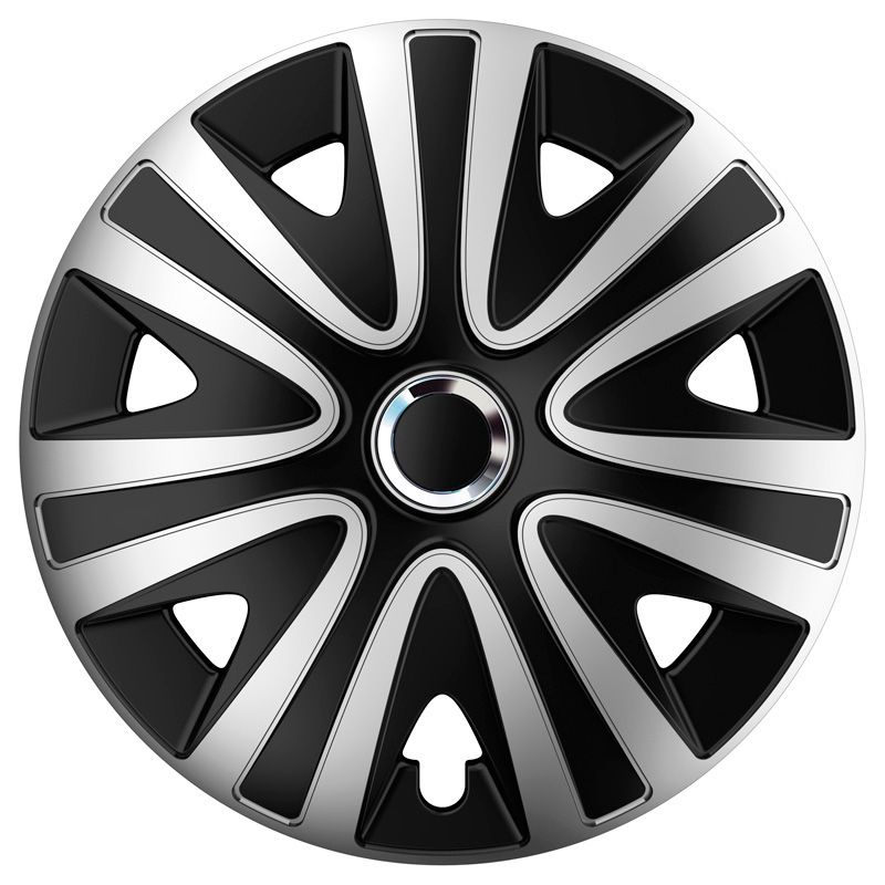 AutoStyle, wieldoppen, 4 stuks, Rialto Pro 15-inch zilver/zwart