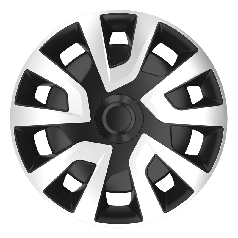 AutoStyle, enjoliveurs, 4 pièces, Revo-VAN 15 pouces argent/noir (sphérique)