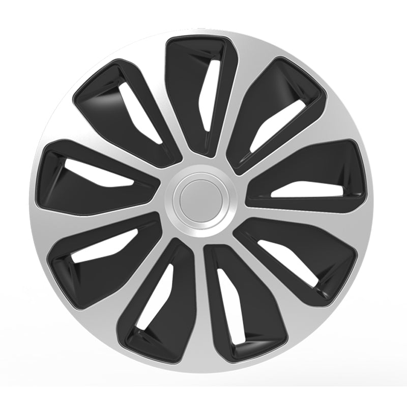 AutoStyle, Wheel covers, 4 pcs, Platin 15-inch silver/black