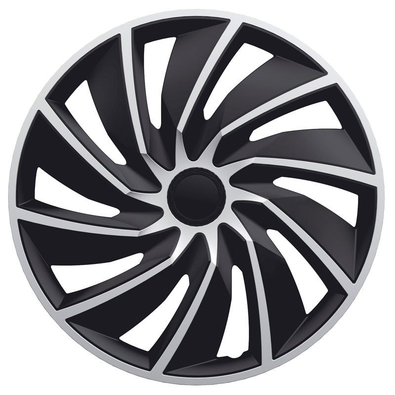AutoStyle, Wheel Covers, 4 pcs, Turbo 13-inch silver/black
