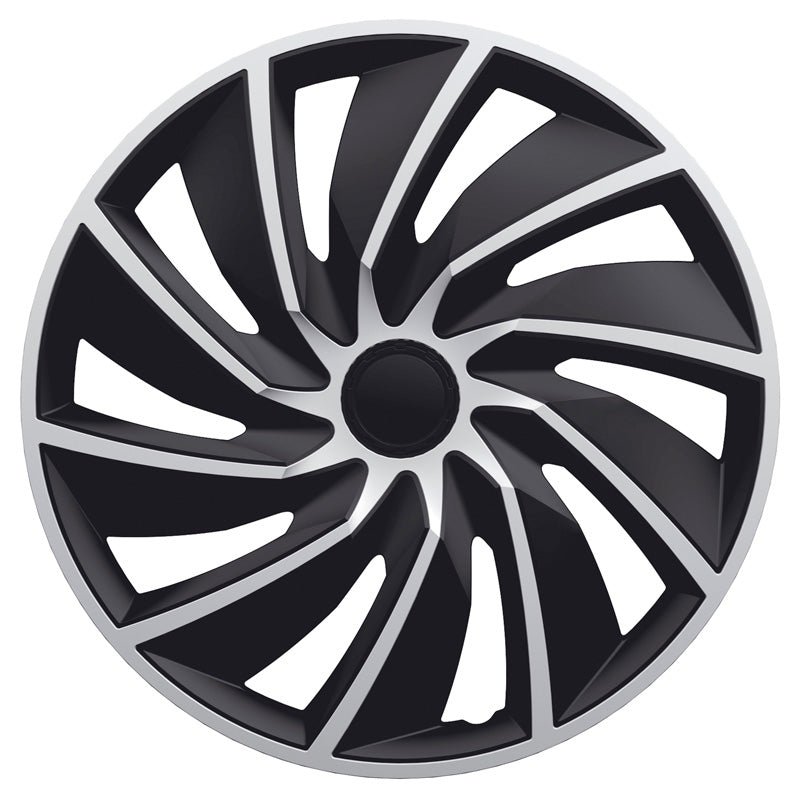 AutoStyle, Wheel covers, 4 pcs, Turbo 16-inch silver/black