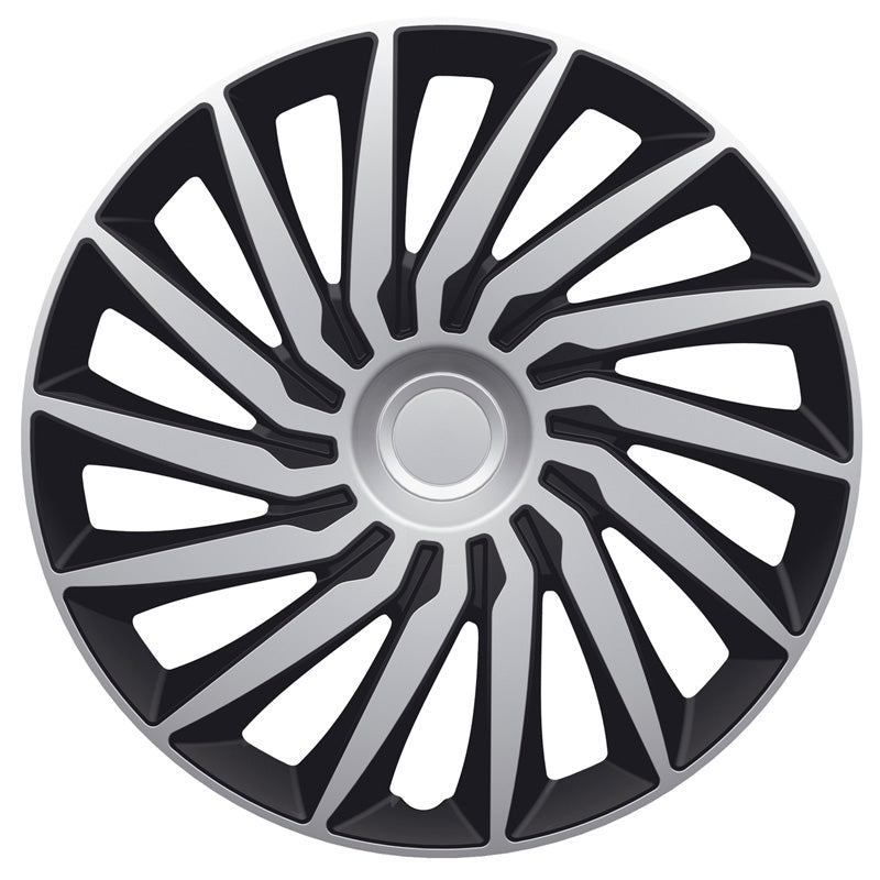 AutoStyle, wieldoppen, 4 stuks, Kendo 15-inch zilver/zwart