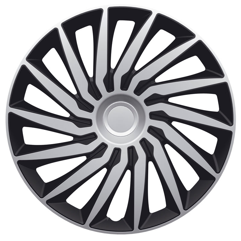 AutoStyle, wieldoppen, 4 stuks, Kendo 16-inch zilver/zwart