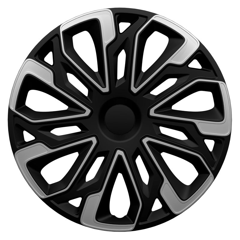 AutoStyle, wieldoppen, 4 stuks, Estoril 13-inch zilver/zwart
