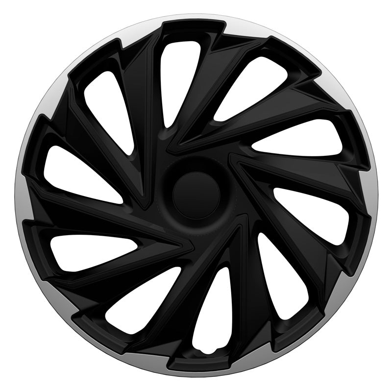 AutoStyle, Enjoliveurs, 4 pièces, Misano 16-tommer argent/noir