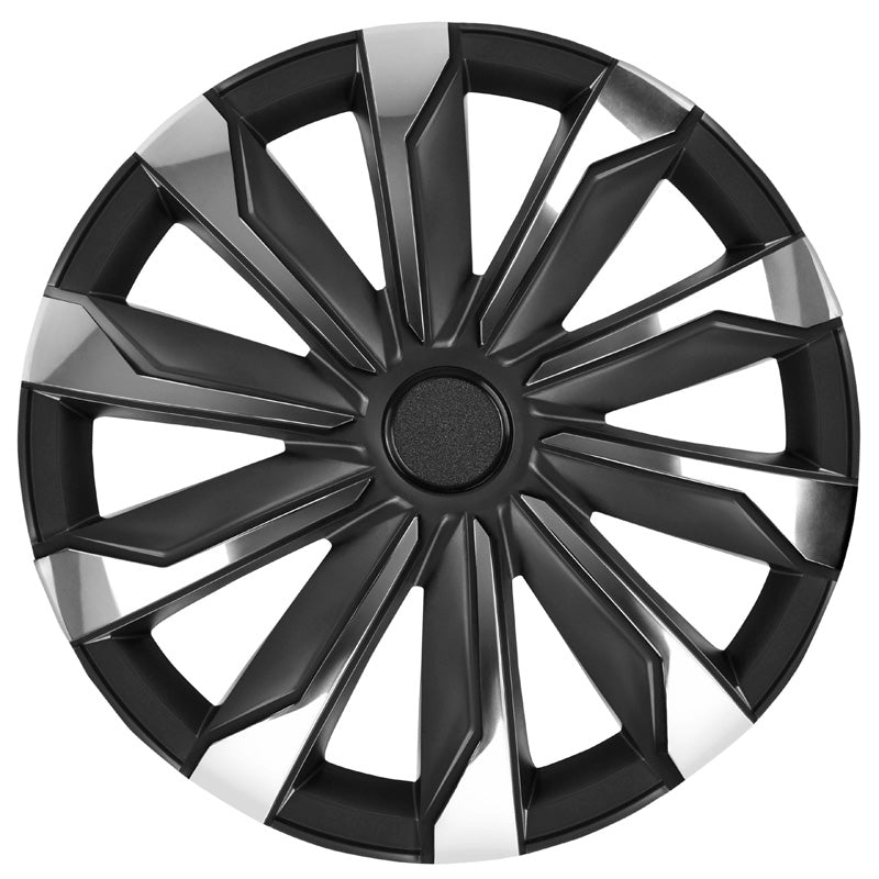 AutoStyle, wieldoppen, 4 stuks, Typhoon 14-inch chrome/black