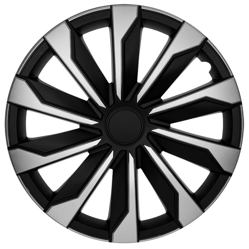 AutoStyle, Wheel covers, 4 pcs, Typhoon 17-inch silver/black