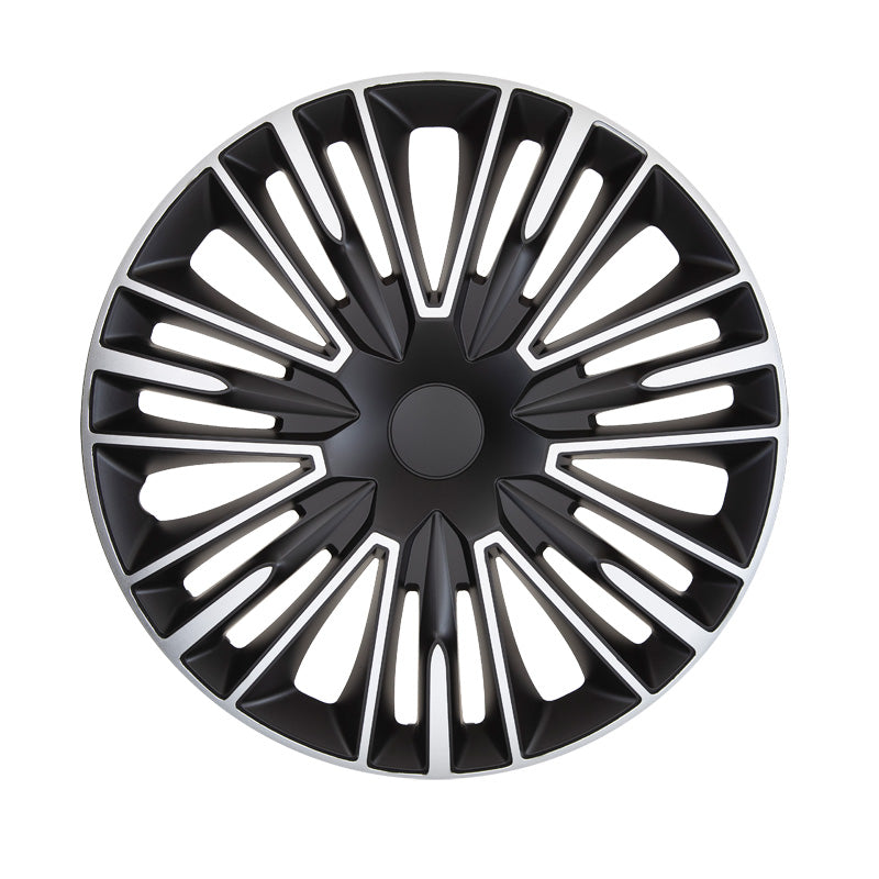 AutoStyle, wieldoppen, 4 stuks, Jerez 14-inch zilver/zwart