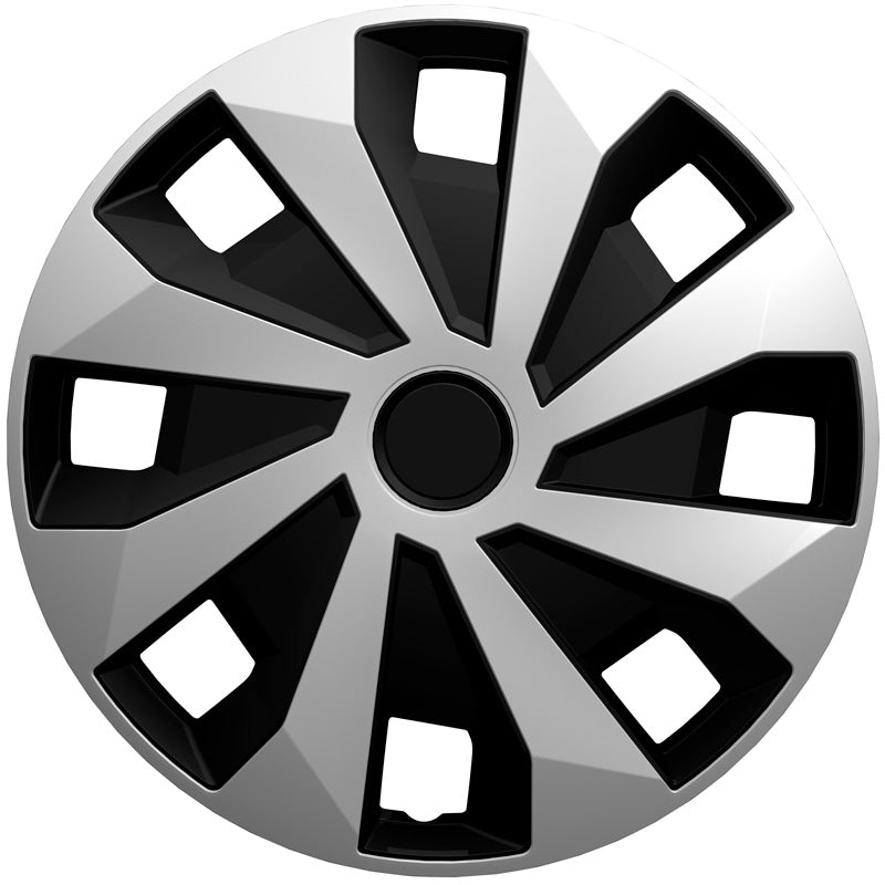 AutoStyle, Enjoliveurs, 4 pièces, Volvano-VAN 16 pouces argent/noir (sphérique)