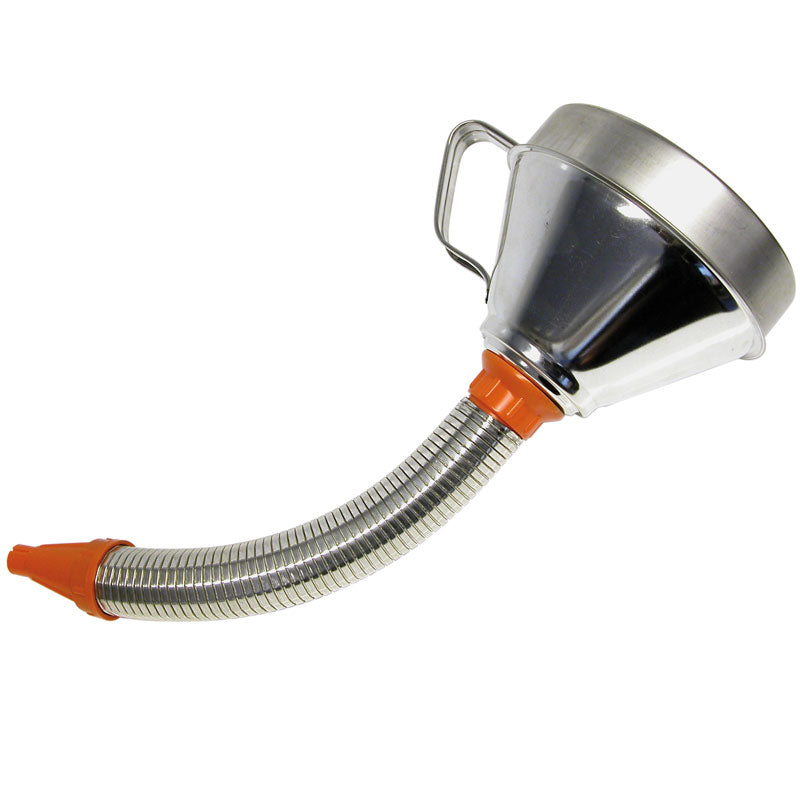 Pressol, Metal Funnel with Strainer and Flexible Spout - 160mm