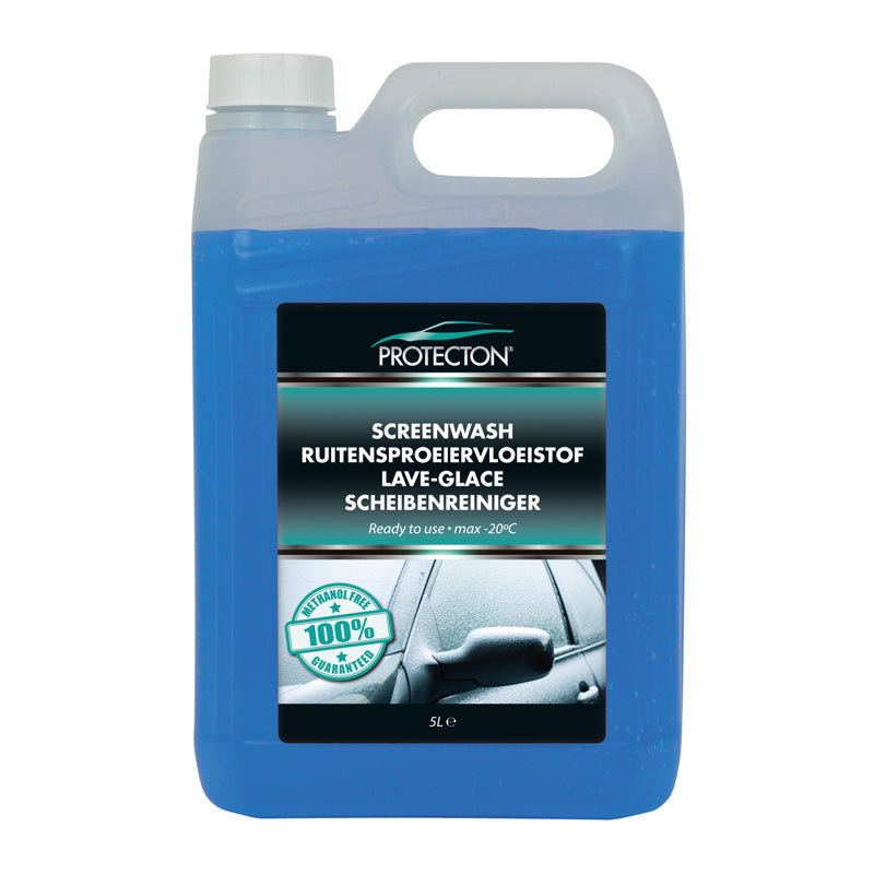 Protecton, Windshield Washer Fluid with Antifreeze - Clear - 5L -20ºC Ready to Use