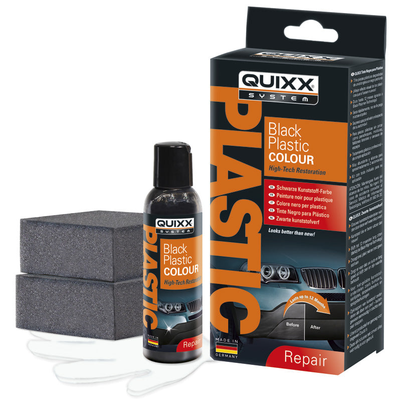 QUIXX, Black Plastic Colour - 75ml - Deep Colors & Long-lasting Protection