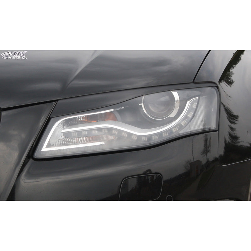 RDX Racedesign, Headlight Eyelids, Fits Audi A4 B8 2008-2012 (ABS)