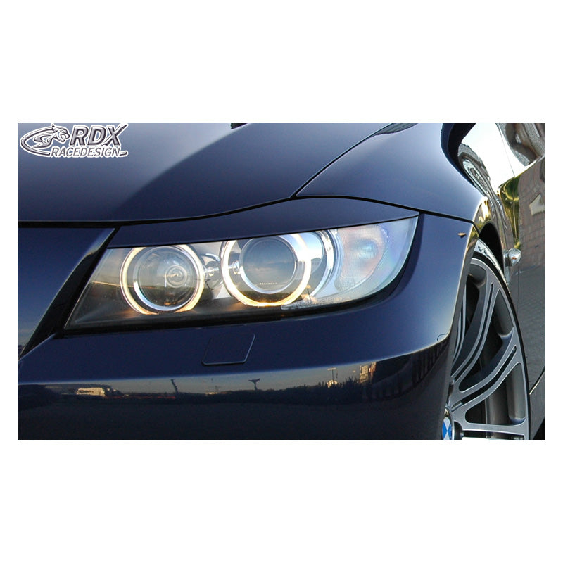 RDX Racedesign, Headlight Eyelids, Fits BMW 3-Series E90/E91 Sedan/Touring incl. Facelift (ABS)