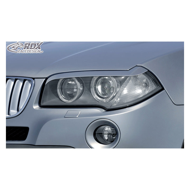 RDX Racedesign, Headlight Eyelids, fits BMW X3 E83 2004-2010 (ABS)