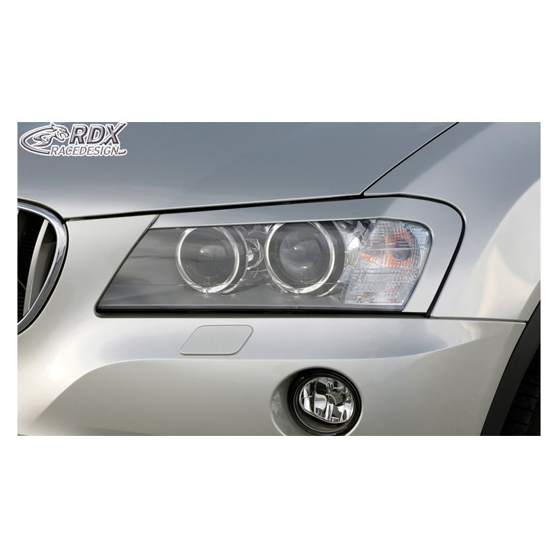 RDX Racedesign, Headlight Eyelids, Fits BMW X3 F25 2010-2014 (ABS)