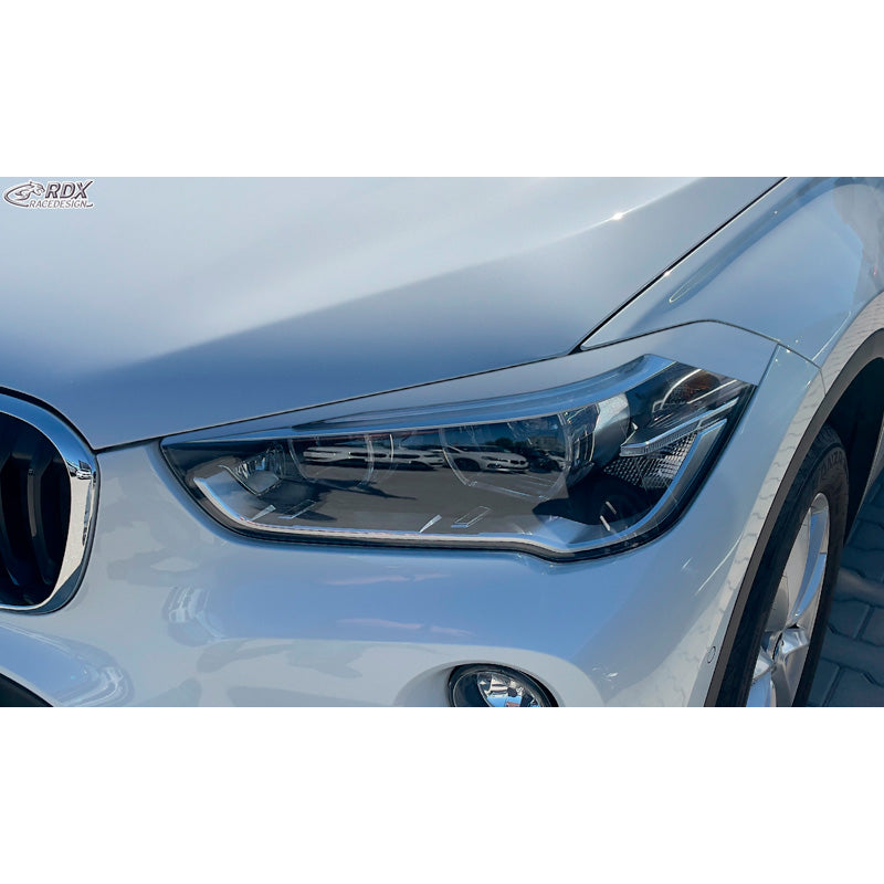 RDX Racedesign, Headlight Eyelids, Fits BMW X1 F48 2015-2019 (ABS)