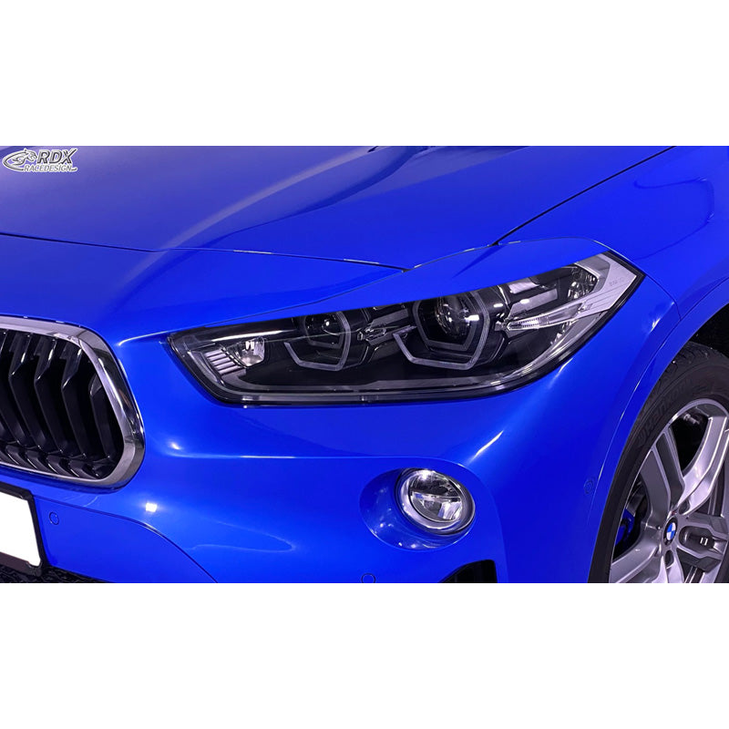 RDX Racedesign, Headlight Eyelids, fits BMW X2 F39 2017-2023 (ABS)