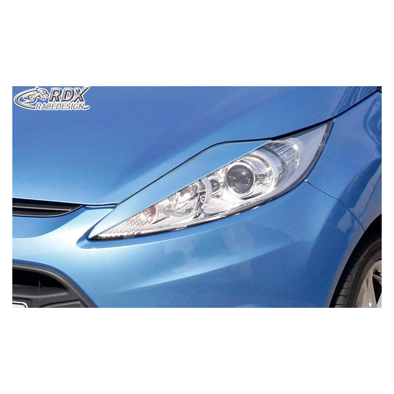 RDX Racedesign, visières de phares, compatible avec Ford Fiesta VII 2008-2012 (ABS)