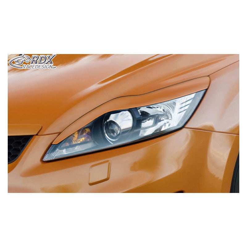 RDX Racedesign, Headlight Eyelids, Fits Ford Focus II Facelift 2008-2011 (ABS)