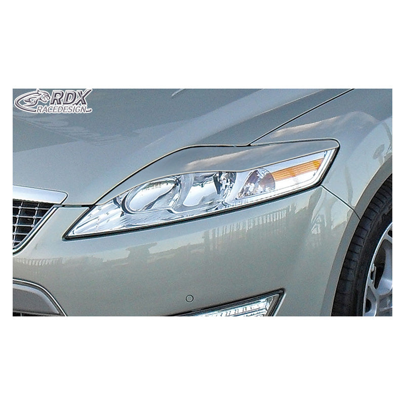 RDX Racedesign, paupières de phares, compatible avec Ford Mondeo 2007-2013 (ABS)