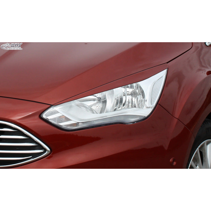 RDX Racedesign, paupières de phares, convient pour Ford C-Max Facelift 2015-2019 (ABS)